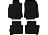 Tappetini In Velluto Per Nissan Tiida C11 (2004-2012, Hatchback, Berlina) Neri, Set 4 Pz, Con Fissaggi