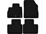 Tappetini In Velluto Per Renault Grand Scenic Iv (2016-, Minivan) Neri, Set 4 Pz, Con Fissaggi