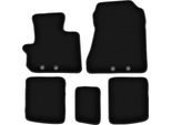 Tappetini In Velluto Per Toyota Iq (2009-, Hatchback) Neri, Set 4 Pz, Con Fissaggi