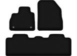 Tappetini In Velluto Per Renault Espace V (2015-, Minivan) Neri, Set 3 Pz, Con Fissaggi
