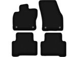 Tappetini In Velluto Per Volkswagen Touran Ii (2016-, Minivan) Neri, Set 4 Pz, Con Fissaggi