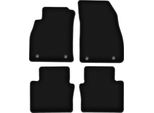 Tappetini In Velluto Per Saab 9-5 Ii Ng (2010-2012, Berlina, Station Wagon, Liftback, Hatchback) Neri, Set 4 Pz, Con Fissaggi