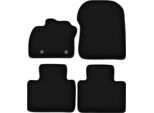 Tappetini In Velluto Per Renault Zoe (2013-, Hatchback) Neri, Set 4 Pz, Con Fissaggi