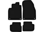 Tappetini In Velluto Per Saab 9-3 Ii (2002-2014, Cabriolet) Neri, Set 4 Pz, Con Fissaggi