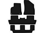 Tappetini In Velluto Per Peugeot 5008 I (2009-2017, 7 Posti) Neri, Set 4 Pz, Con Fissaggi