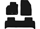 Tappetini In Velluto Per Renault Scenic Iii (2009-2016, Minivan) Neri, Set 3 Pz, Con Fissaggi