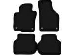 Tappetini In Velluto Per Volkswagen Jetta Vi (2010-2018, Berlina, Station Wagon, Variant) Neri, Set 4 Pz, Con Fissaggi