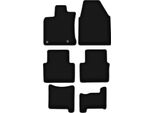 Tappetini In Velluto Per Nissan Qashqai +2 (2007-2013, Crossover) Neri, Set 6 Pz, Con Fissaggi