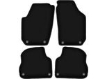 Tappetini In Velluto Per Skoda Fabia Ii (2007-2014, Hatchback, Station Wagon) Neri, Set 4 Pz, Con Fissaggi