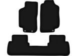 Tappetini In Velluto Per Saab 9-5 I (1997-2009, Station Wagon, Berlina) Neri, Set 3 Pz, Con Fissaggi