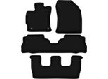 Tappetini In Velluto Per Toyota Prius Iii Plus (2011-, 7 Posti) Neri, Set 4 Pz, Con Fissaggi