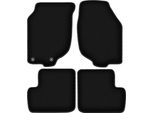 Tappetini In Velluto Per Rover 25 (1999-2005, Hatchback) Neri, Set 4 Pz, Con Fissaggi