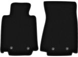 Tappetini In Velluto Per Nissan 370Z (2009-2020, Coupé, Roadster) Neri, Set 2 Pz, Con Fissaggi