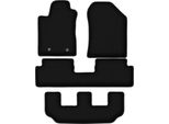Tappetini In Velluto Per Toyota Corolla Verso Ii (2004-2009, 7 Posti) Neri, Set 4 Pz, Con Fissaggi