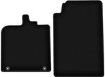 Tappetini In Velluto Per Smart Fortwo Ii (2007-2014, Hatchback) Neri, Set 4 Pz, Con Fissaggi