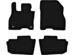 Tappetini In Velluto Per Nissan Leaf Ii (2017-, Hatchback) Neri, Set 4 Pz, Con Fissaggi