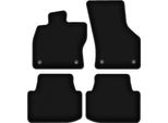 Tappetini In Velluto Per Volkswagen Passat B8 Fl (2019-, Station Wagon, Berlina) Neri, Set 4 Pz, Con Fissaggi