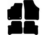 Tappetini In Velluto Per Skoda E-Citigo (2019-, Hatchback) Neri, Set 4 Pz, Con Fissaggi