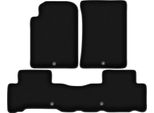 Tappetini In Velluto Per Ssangyong Rexton Iii (2013-, Suv) Neri, Set 3 Pz, Con Fissaggi