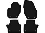 Tappetini In Velluto Per Volvo S60 Ii (2010-2018, Long / Lungo) Neri, Set 4 Pz, Con Fissaggi