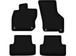 Tappetini In Velluto Per Volkswagen Golf Viii Etsi (2020-, Alltrack, Hatchback, Station Wagon, Variant) Neri, Set 4 Pz, Con Fissaggi