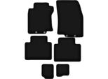 Tappetini In Velluto Per Nissan X-Trail Iii T32 Fl (2017-2021, 7 Posti) Neri, Set 5 Pz, Con Fissaggi