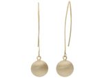 Paar OhrhäNger Firetti "Schmuck Geschenk Silber 925 Ohrschmuck Ohrhaken Kugel", Gold (Gelbgoldfarben), Ohrringe, Damen, Silber 925 (Sterlingsilber)