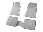 Tappetini In Gomma Per Mercedes Classe E | W124 | S124 Anno 1984-1997 | Grigio + Bordo
