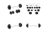 Vidaxl Bilanciere E Manubrio Con Pesi 60 Kg - Bilanciere Con Pesi - Bilanciere Con Pesi - Set Di Bilancieri - Attrezzatura Per Allenamento Fitness