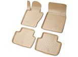 Tappetini In Gomma 3D Per Bmw X3 E83 Anno 2003 - 2010 Beige Con Bordo
