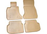 Tappetini In Gomma 3D Per Bmw Serie 7 F01 Kurz | Bj 2008-2015 | Beige Con Bordo
