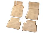 Tappetini In Gomma Per Mercedes Classe E W211 | S211 | 2002-2009 | Beige Con Bordo