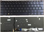 Tastiera - Colore: Blu Scuro - Con Illuminazione - Senza Cornice Tastiera Con Layout Tedesco Compatibile Con Asus UX390UA