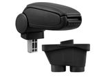 [Bracciolo Centrale, Perfetto Per Peugeot 208 Dal 2012 (Modelli 3 E 5 Porte) - Bracciolo Con Vano Portaoggetti - Rivestito - Pelle Artificiale - Nero