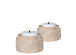 Set Di 2 Portacandele Tealight Cadaval, Naturali.