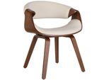 CLP Esszimmerstuhl Foley Kunstleder Eiche Farbe:Creme;Material:Kunstleder