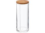 5Five Simply Smart Wattepadspender Selena, Abschminktuchspender, Kunststoff, Bambus, 17.8 Cm, 161082