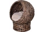 Riposo Per Gatti D30-104GY, Con Cuscino, Letto Per Gatti, Letto Per Animali Domestici, 50 X 42 X 60 Cm