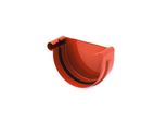 Bryza Grondaia Frontale Sinistra In Plastica Ø 125 Mm, Rosso Mattone Ral 8004