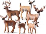 Inf Figure Di Animali Della Foresta Realistici, Confezione Da 6 Set Di Cervi Selvatici