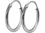 New Bling 9NB-0557 Orecchini In Argento - 12 Mm - Tubo Rotondo - Cerniera - Colore Argento