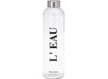 Excellent Houseware-L'eau Bottiglia D'acqua, Vetro, 7X25 Cm, 750 Ml, Trasparente