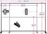 Supporto Per Sfondo Fotografico, Dimensioni Regolabili, Struttura Robusta, 2,7X3,4M