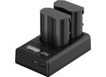 Caricatore Doppio Usb, Compatibile Con Nikon D600-D810, Display A Led, 2 Batterie 1 Caricatore