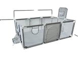 Area Giochi Per Bambini, Design Spazioso, Robusta Struttura In Metallo, Grigio Con 2 Porte