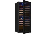 EXQUISIT Weinkühlschrank WS2-114-GTE-160G, G (A-G), schwarz, B:55,2cm H:129cm T:57,5cm, Weinkühlschränke, Digitale Temperaturanzeige