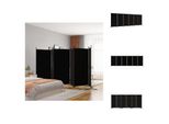 Vidaxl Schermo Pieghevole 6 Pezzi Nero 520X180 Cm Tessuto - Divisorio Per Ambienti