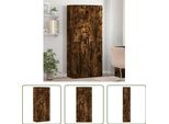 The Living Store Scarpiera In Rovere Fumé 80X39X178 Cm Materiale In Legno
