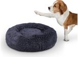 Letto Per Animali Domestici Fluffy Ø70Cm ( Antracite ) "Xl"" - Cuscino Per Cani Rotondo Fluffy, Oeko-Tex, Antiscivolo E Lavabile - Letto Per Cani Letto Per Gatti Cani & Gatti"
