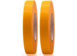 2 Rotoli Di Nastro Adesivo Professionale Oro 50 M X 15 Mm - Nastro Crespo Oro Per Pittori - Nastro Per Mascheratura Per Pittori E Decoratori - Crespo Per Interni Ed Esterni - Crespo Per Pittori - Nastro Adesivo Versatile Per Lavori Di Pittura